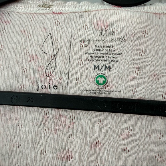 Joie Pajama Set Cropped Top 100% Organic Cotton - Picture 2 of 15